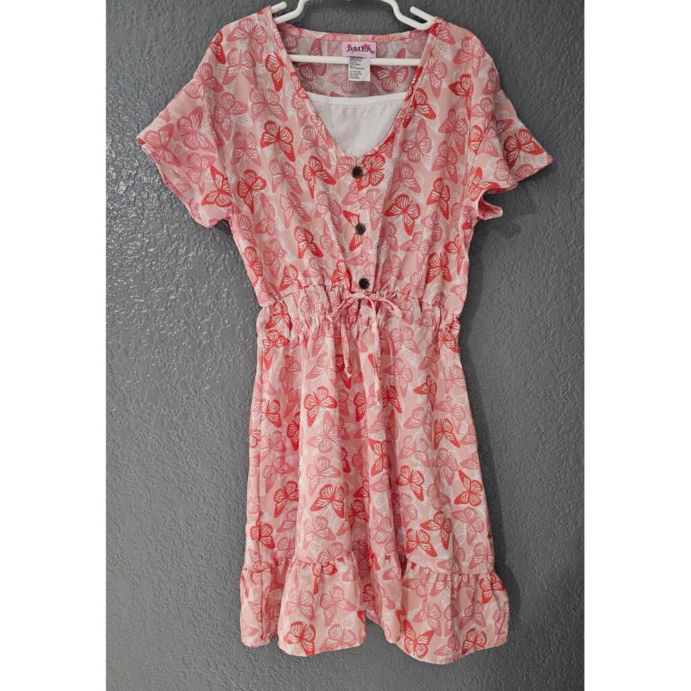 Girls RMLA Butterflies Dress Short Cap Sleeves Multicolor Size 12 Pullover